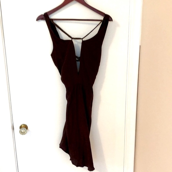 Deep plunge V-Neck Italian Dress - sexy - Sm - Picture 1 of 5